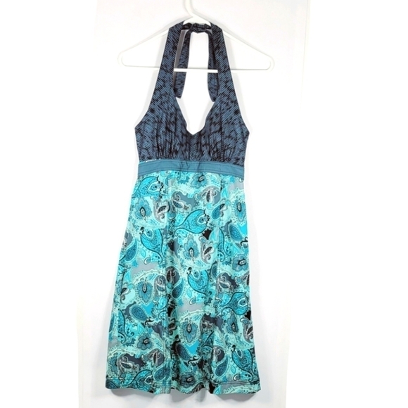 Athleta Pack Ewerywhere Green/Grey Paisley Dress #359 Size 4 - Picture 1 of 13